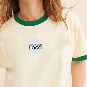 Impression de logo personnalisé sur t-shirts ringer unisexes 100% jersey coupe slim - Product Image 1