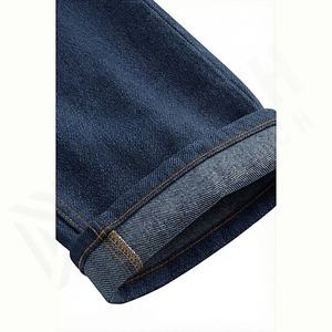 Latest Men's Customized Logo High Quality Distressed Stretch Denim Cargo Pants <b>Elastic</b> Waist Breathable Fabric Customized Color - Product Image 6