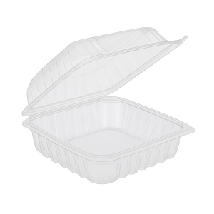 ProTakeOut [6 X 6 X 3.25 In] Contenants à emporter en PP translucides, lot de 250, avec charnières, durables et sans BPA, compatibles micro-ondes - Product Image 1