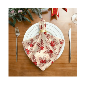 Servilletas de Lujo de Sarga para Cena, 16x16 Pulgadas, 220 Hilos, Hechas en Algodón Fino, Color Beige, Acabado Resistente a la Decoloración, Diseñadas para Cadenas de Restaurantes, Comprador Exportador - Product Image 4