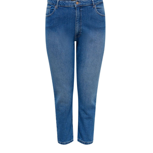 Pantalones vaqueros ajustados de tendencia para mujer con etiqueta personalizada de gran calidad, pantalones elásticos de Vaqueros cintura alta para mamá para mujer - Product Image 2