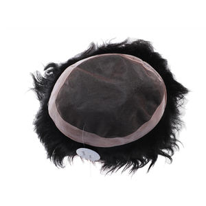 Peluca de cabello 100% humano para hombre, peluquín Frontal de alta calidad con lazo en V - Product Image 5