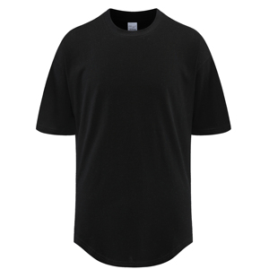 Camiseta de algodón 100% Premium de alta calidad con dobladillo caído, camiseta de hombre con dobladillo redondo y camiseta de gran tamaño de estilo largo para hombre - Product Image 1
