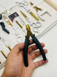 Custom Logo White Gold Nano Ring Hair Extension Tools Kit Set With <b>Hairdressing</b> Scissor & Alligator <b>Clips</b> Hair Extension Pliers - Product Image 6