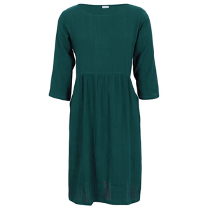 Robe bohème en coton 100% Avery, turquoise, décontractée, streetwear, longueur genoux, motif uni, tissée, lavable, pour le printemps, l'été, l'automne, ODM - Product Image 3