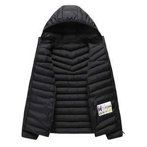 Vente chaude 2025 logo personnalisé Polyester respirant bouffant bulle veste à capuche pour hommes chaud hiver hommes en plein air veste rembourrée - Product Image 6