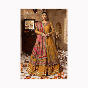 Vestidos de césped bordados de último diseño pakistaní e indio ODM venta al por mayor Shalwar Kameez Lehenga Choli - Product Image 4