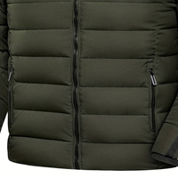 Veste matelassée épaisse à fermeture éclair imprimée sur mesure par le fabricant en gros coupe-vent enduite tendance de grande taille