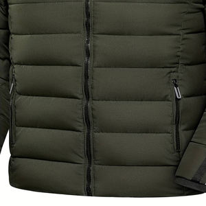 Veste matelassée épaisse à fermeture éclair imprimée sur mesure par le fabricant en gros coupe-vent enduite tendance de grande taille - Product Image 5