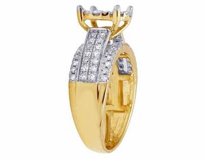 Anillo de compromiso de diamante de moissanita helado de plata S925 chapado en oro S925 de alta calidad para mujer - Product Image 3