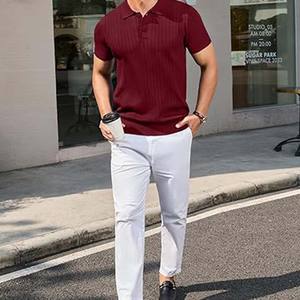 เสื้อเชิ้ตผู้ชายแบบคอปกผ้าแคนวาส ทรงปกติ ผ้าถัก ลายเรียบ แขนสั้น กันยับ น้ำหนัก 180 กรัม พร้อมตัวเลือกสกรีนโลโก้ - Product Image 2