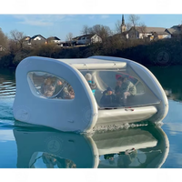 Bateau gonflable pliable de 4,5 m avec moteur électrique |   Maison flottante haut de gamme pour plateforme de yacht