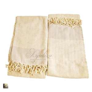 Ayseliza Modern <b>Patterned</b> Reversible Turkish Beach <b>Towel</b> Classic Breathable Cotton Durable Functional Travel Hammam Use Model - Product Image 3