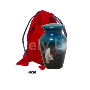 Urna Crematoria Pequeña para Cenizas Humanas Adulto Hombre Mujer Pintado Mini Contenedor de Cenizas Urna de Recuerdo con Bolsa de Transporte de Terciopelo Gratis - Product Image 1
