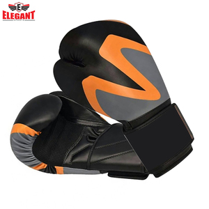 Gants de boxe d'entraînement de combat pour hommes de sport élégants avec logo imprimé en cuir PU synthétique pour les arts martiaux - Product Image 3