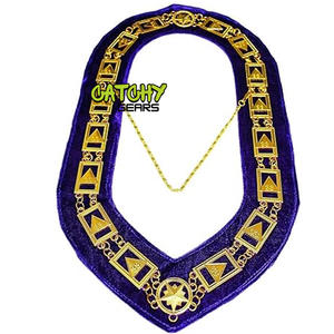 Collier de chaîne de Regalia maçonnique sur mesure en gros dans toutes les couleurs collier de chaîne de 33 degrés de Regalia maçonnique - Product Image 3
