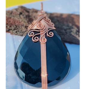 Pendentif élégant en forme d'arbre avec cabochon ovale en fil de pierre Prehrite Design accessoire de bijoux inspiré de la nature pour les cadeaux - Product Image 4