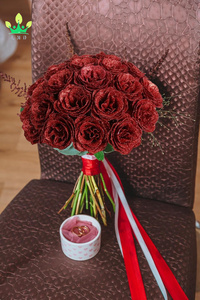 Rosas artificiales con tallos, 30 Uds., rosas rojas con purpurina para manualidades, ramo de boda, hogar, Floral DIY guirnalda, Ramos, decoración de fiesta - Product Image 6