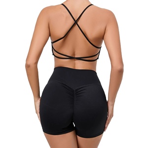 Conjunto deportivo de Yoga para mujer, ropa deportiva para mujer, conjunto de pantalones cortos de dos piezas para gimnasio para mujer, ropa deportiva transpirable para entrenamiento - Product Image 1