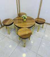 Table basse moderne convertible en métal et acier inoxydable - NETRA FURNITURE Modèle 11 Garantie de 2 ans Salon Chambre Bureau à domicile