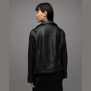 New Arrival Eco-Friendly Genuine Cow Skin Leather Winter <b>Short</b> Printed Embroidery Motorcycle <b>Jacket</b> Real Leather <b>Jacket</b> Women - Product Image 6