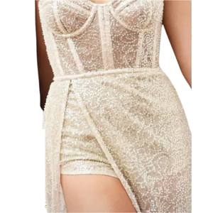 Mới Ra mắt dài tay áo buổi tối váy bên áo beading trang phục buổi tối thanh lịch buổi tối/trang phục chính thức - Product Image 5