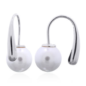 Magnifiques boucles d'oreilles pendantes en nacre blanche de luxe pour les détaillants - Product Image 2