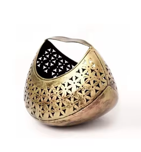 Macetas de cobre martillado hechas a mano diseño fantástico macetas de forma redonda para accesorios de decoración de jardín y hogar - Product Image 2