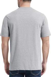 Camiseta de verano para hombre, camisetas informales de talla grande para hombre, camiseta personalizada de algodón orgánico transpirable de Color sólido - Product Image 3