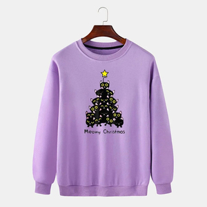 OEM Sweat-shirt 100% coton de haute qualité pour hommes à manches longues avec logo personnalisé imprimé pull à col rond surdimensionné conception vierge - Product Image 4