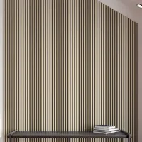 Panneau Acoustique Licorne Confort 9 De Luxe 2400x600x9mm Moderne Palomino Panneau Mural à Lattes en Bois Bureau Maison Design Hôtels Écoles