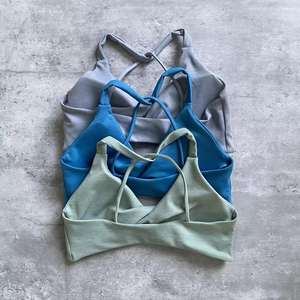 2025 Meilleur soutien-gorge de sport pour femmes Premium haute compression respirant sans manches Design Offre Spéciale dans des couleurs unies élevées - Product Image 3
