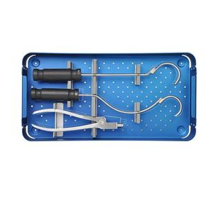 Ensemble d'instruments de chirurgie manuelle de Fixation d'implantation orthopédique outils chirurgicaux de base de bloc de sertissage de câble en acier - Product Image 3