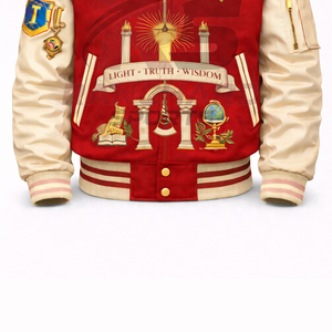 Chaqueta Bomber Masónica, Elegante, Cómoda, Informal, Prenda de Moda, Chaqueta Bomber Masónica Suave, Moderna, para Uso Diario - Product Image 2