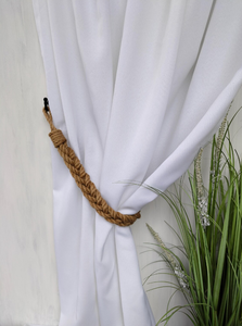 Abrazaderas para Cortinas de Yute Hechas a Mano Personalizadas, Diseño de Cuerda Trenzada Gruesa, Cuerda Trenzada para Cortinas - Product Image 2