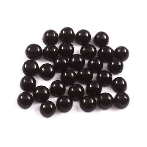 Vente en gros lot de cabochon rond à dos plat en onyx noir naturel de 10X10mm pierre précieuse semi-précieuse en vrac faite à la main pour la fabrication de bijoux - Product Image 1