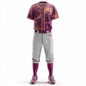 ชุดยูนิฟอร์มซอฟต์บอลแบบพิมพ์ลาย  เสื้อเจอร์ซีย์ติดกระดุม  กางเกงซอฟต์บอลแบบซับลิเมชั่น  ชุดฝึกซ้อม  ชุดยูนิฟอร์มซอฟต์บอลแบบซับลิเมชั่น - Product Image 2