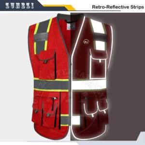 100% Polyester hommes haute visibilité réfléchissant ANSI classe 2 EN ISO classe 2 gilet de sécurité étanche protection nouveauté différent - Product Image 4