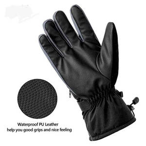 Unisex Custom Winter Thermal Ski Gloves Waterproof Windproof Snow-Proof Heating Mittens Leather Skiing Gloves for Men Women - Product Image 2