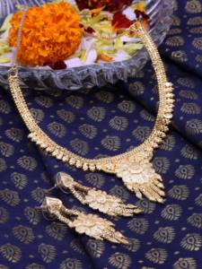 Gold Plated Traditional Jewelry Fashion Necklaces Chains <b>Imitation</b> Brass Jewelry Forming Festival Export Jewelry - Product Image 2