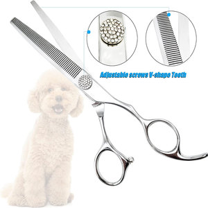 Professionnel 440C Acier Inoxydable Poli Chien Toilettage Ciseaux Simulation Diamant Diluant pour Chats et Animaux Beauté Outil - Product Image 4