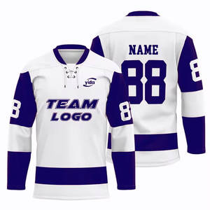 NOUVEAUX arrivages Maillot de hockey sur glace des équipes professionnelles imprimé par transfert thermique du fabricant, uniforme personnalisé 100% polyester - Product Image 3