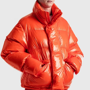 Veste matelassée brillante chaude d'hiver sur mesure pour homme, fermeture éclair, veste en duvet surdimensionnée, haute qualité 2026 - Product Image 1