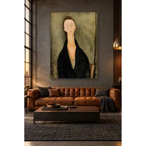 Fida Modigliani Lunia Czechowska avec col long, impression sur toile - Product Image 1