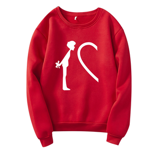 Ensemble de chemises pour couples avec logo personnalisé pull à manches longues et col montant pour hommes sweat-shirt surdimensionné de couleur unie - Product Image 5