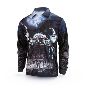 Jersey de pesca de manga larga para hombre al por mayor de alta calidad sublimación personalizada protección UV transpirable de talla grande camisas de pesca - Product Image 3