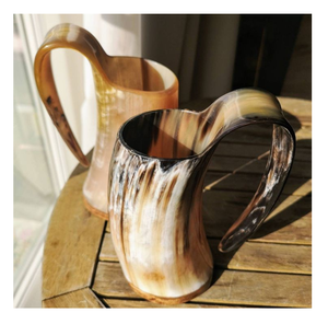 Chope en corne de buffle, gobelet médiéval personnalisé, corne à boire artisanale, chope à bière en corne, vente à chaud - Product Image 4