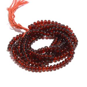 Perles de rondelle lisses en grenat hessonite naturel à la mode perles de pierres précieuses en grenat hessonite orange pour la fabrication de colliers et de bracelets - Product Image 1