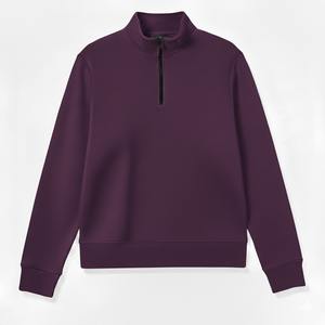 Sweat-shirt à demi-zip en polaire pour homme, sweat-shirt en tricot écologique pour homme, sweat-shirt à capuche zippé, sweat-shirt à capuche, OEM 100% coton polaire - Product Image 1