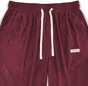 Pantalon droit en velours côtelé pour homme, tenue décontractée solide à taille élastique avec poches, leggings de yoga à coupe ample - Product Image 1